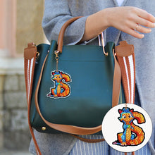 Load image into Gallery viewer, Double Sided Full Drill Keyring Special Shape Diamond Painting Keychain Dinosaur