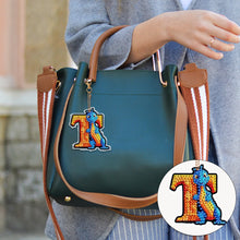 Load image into Gallery viewer, Double Sided Full Drill Keyring Special Shape Diamond Painting Keychain Dinosaur