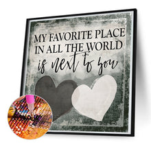Load image into Gallery viewer, Diamond Painting - Full Round - black and white love heart (50*50CM)