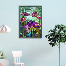 Load image into Gallery viewer, Diamond Painting - Full Round - lotus glass art (40*60CM)
