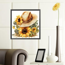 Load image into Gallery viewer, Diamond Painting - Full Round - sunflower straw hat (40*40CM)