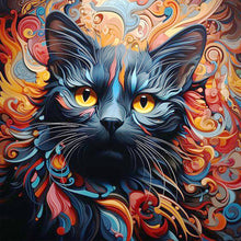 Load image into Gallery viewer, AB Diamond Painting - Full Square - Colorful cats (40*40CM)