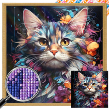 Load image into Gallery viewer, AB Diamond Painting - Full Square - Colorful cats (40*40CM)