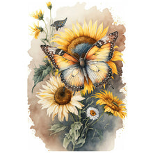 Load image into Gallery viewer, Diamond Painting - Full Round - Sunflowers and butterflies (40*50CM)