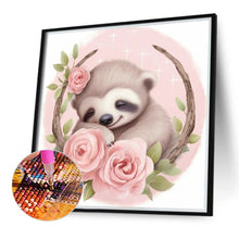 Load image into Gallery viewer, Diamond Painting - Full Round - flower sloth (40*40CM)