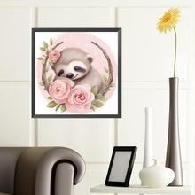 Load image into Gallery viewer, Diamond Painting - Full Round - flower sloth (40*40CM)