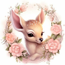 Load image into Gallery viewer, Diamond Painting - Full Round - flower deer (40*40CM)