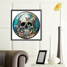 Load image into Gallery viewer, Diamond Painting - Full Round - flowers skull (40*40CM)
