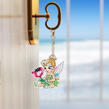 Load image into Gallery viewer, 6PCS Diamond Painting Keychain Double Sided Rhinestone Painting Keychain Pendant