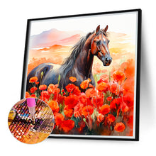 Load image into Gallery viewer, Diamond Painting - Full Round - Poppy and horse (40*40CM)