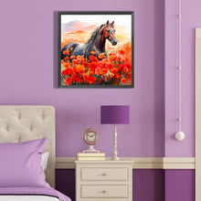 Load image into Gallery viewer, Diamond Painting - Full Round - Poppy and horse (40*40CM)