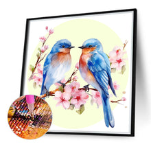 Load image into Gallery viewer, Diamond Painting - Full Round - blue bird on flower branch (40*40CM)