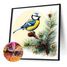 Load image into Gallery viewer, Diamond Painting - Full Round - blue bird on pine tree (40*40CM)