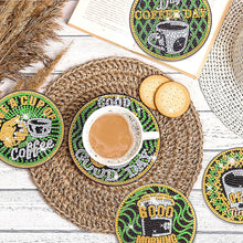 Load image into Gallery viewer, 8PCS Diamond Painting Coasters Kits Acrylic Full Drill Coaster (Coffee)