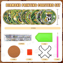 Load image into Gallery viewer, 8PCS Diamond Painting Coasters Kits Acrylic Full Drill Coaster (Coffee)