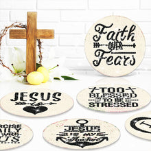 Load image into Gallery viewer, 8PCS Diamond Painting Coasters Kits Wooden Full Drill Coaster(English Letters 3)