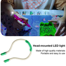 Load image into Gallery viewer, Diamond Painting LED Headlamp Beam Head Lamp Neck Reading Light (Green)