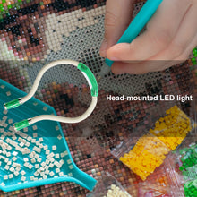 Load image into Gallery viewer, Diamond Painting LED Headlamp Beam Head Lamp Neck Reading Light (Green)