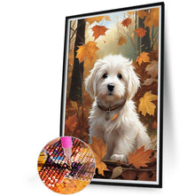 Load image into Gallery viewer, Diamond Painting - Full Round - fallen leaf puppy (40*60CM)