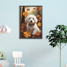 Load image into Gallery viewer, Diamond Painting - Full Round - fallen leaf puppy (40*60CM)