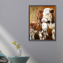 Load image into Gallery viewer, AB Diamond Painting - Full Round - two cows (45*60CM)