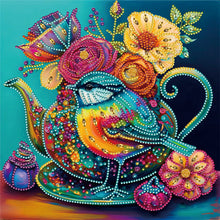 Load image into Gallery viewer, Diamond Painting - Partial Special Shaped - Dark blue atmosphere bird (30*30CM)