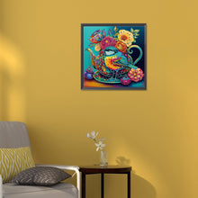 Load image into Gallery viewer, Diamond Painting - Partial Special Shaped - Dark blue atmosphere bird (30*30CM)