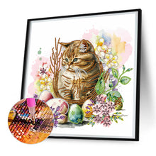 Load image into Gallery viewer, Diamond Painting - Partial Special Shaped - Kitten in the nest (30*30CM)