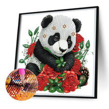 Load image into Gallery viewer, Diamond Painting - Partial Special Shaped - rose panda (30*30CM)