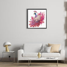 Load image into Gallery viewer, Diamond Painting - Partial Special Shaped - pink peacock (30*30CM)