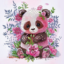 Load image into Gallery viewer, Diamond Painting - Partial Special Shaped - pink panda (30*30CM)