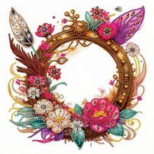 Load image into Gallery viewer, Diamond Painting - Partial Special Shaped - Feathers and round parts (30*30CM)