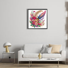 Load image into Gallery viewer, Diamond Painting - Partial Special Shaped - Feathers and Gears (30*30CM)
