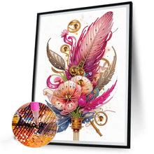 Load image into Gallery viewer, Diamond Painting - Partial Special Shaped - feathers and flowers (30*40CM)