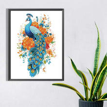 Load image into Gallery viewer, Diamond Painting - Partial Special Shaped - flower-like peacock (30*40CM)