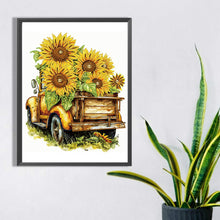 Load image into Gallery viewer, Diamond Painting - Partial Special Shaped - Sunflower and car (30*40CM)