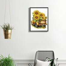 Load image into Gallery viewer, Diamond Painting - Partial Special Shaped - Sunflower and car (30*40CM)