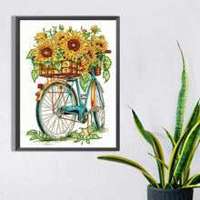 Load image into Gallery viewer, Diamond Painting - Partial Special Shaped - Sunflowers and bicycles (30*40CM)