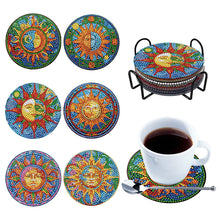 Load image into Gallery viewer, 8PCS Special Shape Diamond Painting Coasters Kits (Sun Stained Glass)