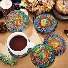 Load image into Gallery viewer, 8PCS Special Shape Diamond Painting Coasters Kits (Sun Stained Glass)