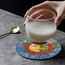 Load image into Gallery viewer, 8PCS Special Shape Diamond Painting Coasters Kits (Sun Stained Glass)