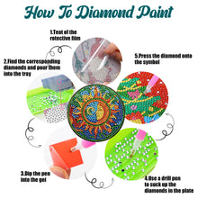 Load image into Gallery viewer, 8PCS Special Shape Diamond Painting Coasters Kits (Sun Stained Glass)