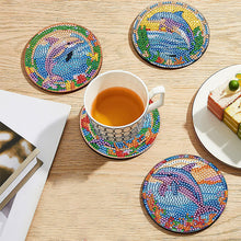 Load image into Gallery viewer, 8PCS Special Shape Diamond Painting Coasters Kits (Dolphin Stained Glass)
