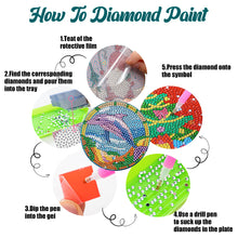 Load image into Gallery viewer, 8PCS Special Shape Diamond Painting Coasters Kits (Dolphin Stained Glass)
