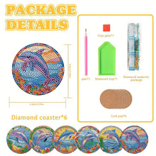 Load image into Gallery viewer, 8PCS Special Shape Diamond Painting Coasters Kits (Dolphin Stained Glass)