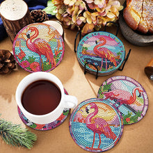 Load image into Gallery viewer, 8PCS Special Shape Diamond Painting Coasters Kits (Flamingo Stained Glass)