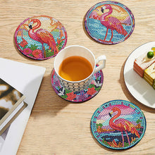 Load image into Gallery viewer, 8PCS Special Shape Diamond Painting Coasters Kits (Flamingo Stained Glass)