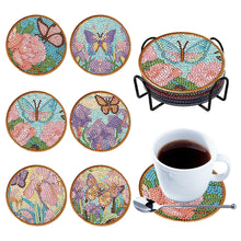 Load image into Gallery viewer, 8PCS Special Shape Diamond Painting Coasters Kits (Butterfly Stained Glass)