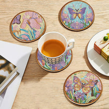 Load image into Gallery viewer, 8PCS Special Shape Diamond Painting Coasters Kits (Butterfly Stained Glass)