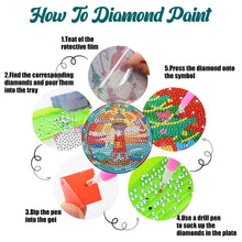 Load image into Gallery viewer, 8PCS Special Shape Diamond Painting Coasters Kits (Lighthouse Stained Glass)